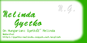 melinda gyetko business card